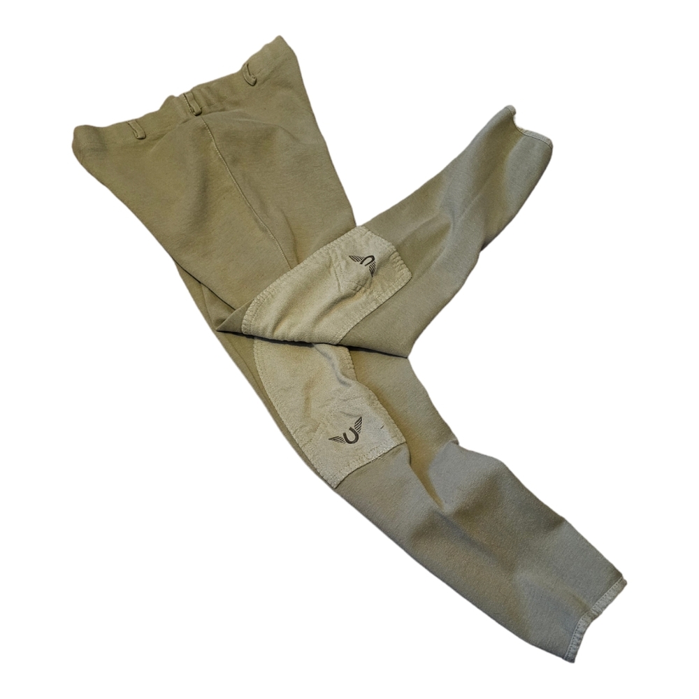 TuffRider Starter Low Rise Pull-On Breeches Womens 32 Light Tan Equestrian